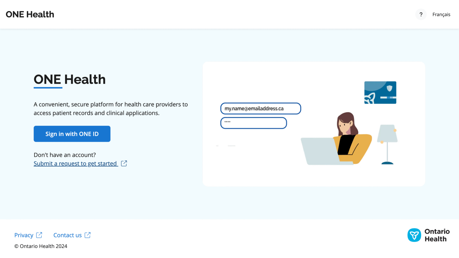 ONE Health Landing Page